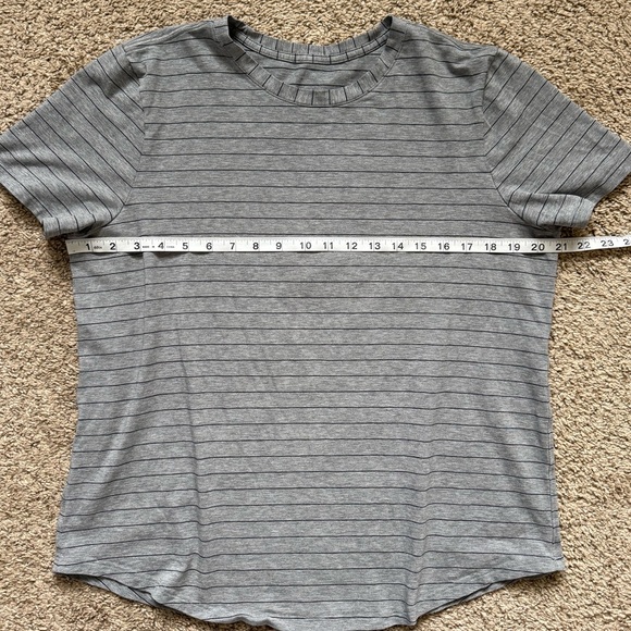 Lululemon Love Crew Gray Stripe Tee | 10/12 - Picture 6 of 7